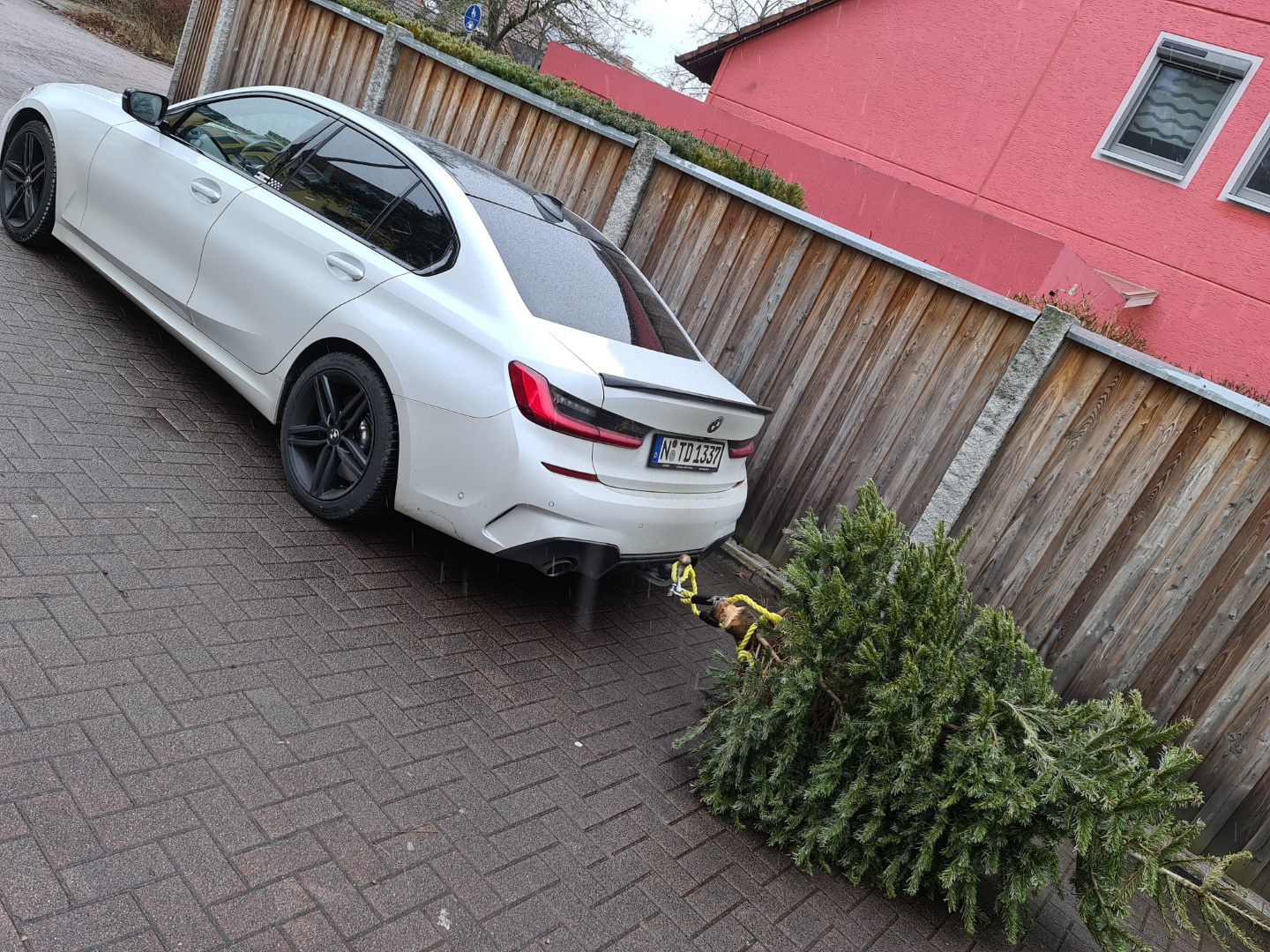 Weihnachtsbaum wegbringen in Style :D